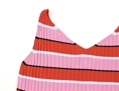 Kids ONLY candy pink/treu red/black stribet top